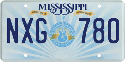 MS license plate NXG780