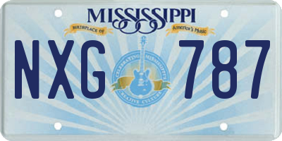 MS license plate NXG787