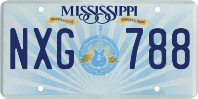 MS license plate NXG788