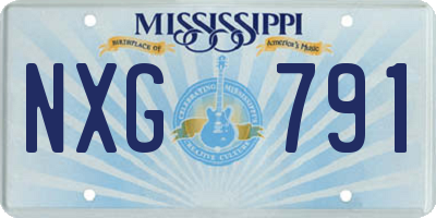 MS license plate NXG791