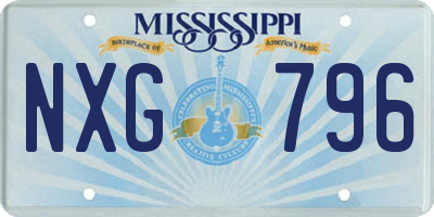 MS license plate NXG796