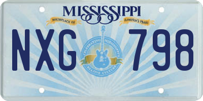 MS license plate NXG798