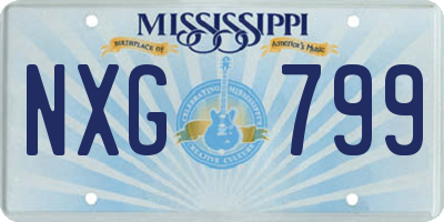MS license plate NXG799