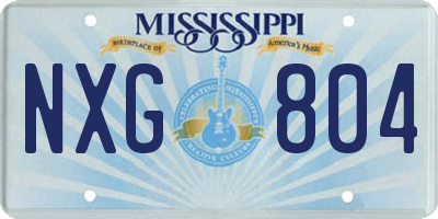 MS license plate NXG804