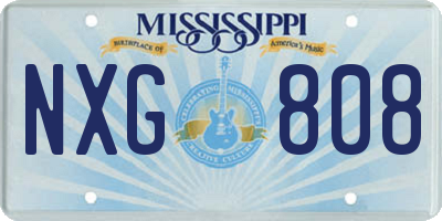 MS license plate NXG808