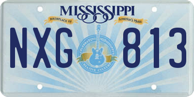 MS license plate NXG813