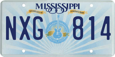 MS license plate NXG814