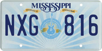 MS license plate NXG816