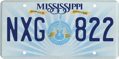 MS license plate NXG822