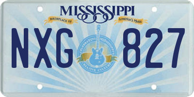 MS license plate NXG827