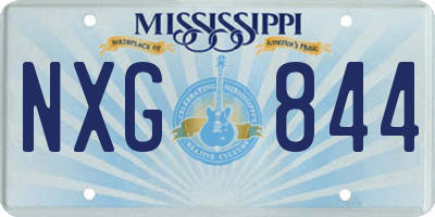 MS license plate NXG844
