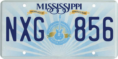 MS license plate NXG856