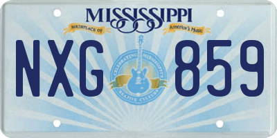 MS license plate NXG859