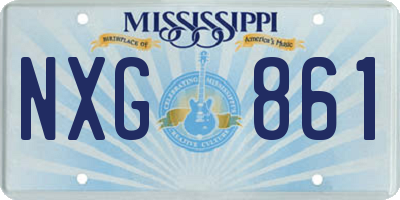 MS license plate NXG861
