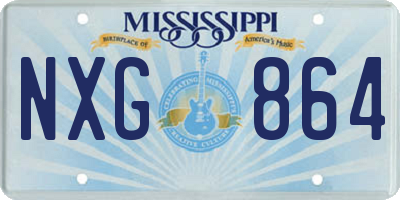 MS license plate NXG864