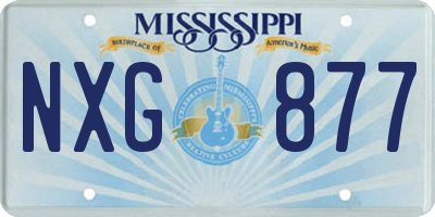 MS license plate NXG877