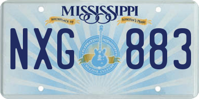 MS license plate NXG883