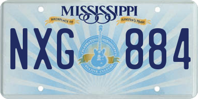 MS license plate NXG884