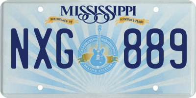 MS license plate NXG889