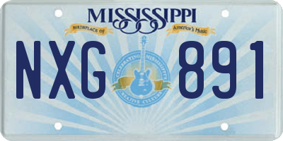 MS license plate NXG891