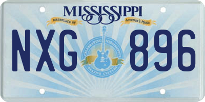 MS license plate NXG896