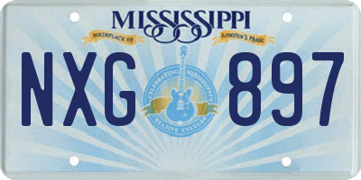 MS license plate NXG897