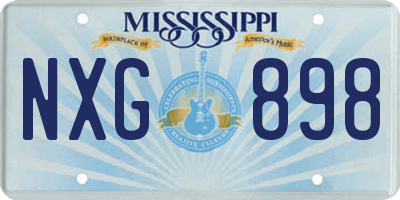 MS license plate NXG898