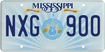 MS license plate NXG900