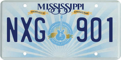 MS license plate NXG901