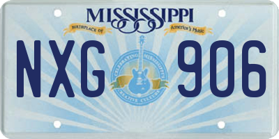 MS license plate NXG906