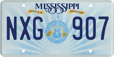MS license plate NXG907