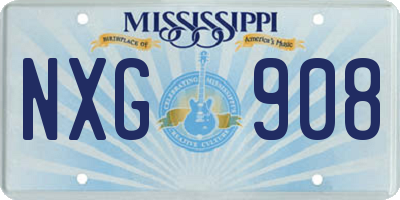 MS license plate NXG908