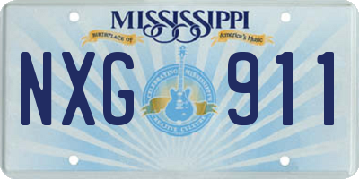 MS license plate NXG911