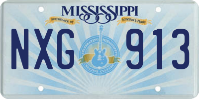 MS license plate NXG913