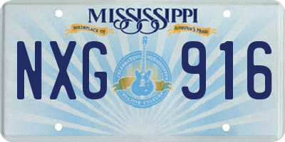 MS license plate NXG916
