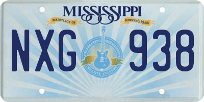 MS license plate NXG938