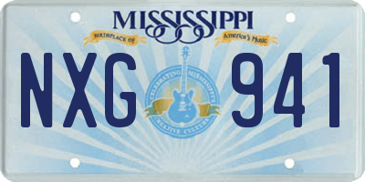 MS license plate NXG941