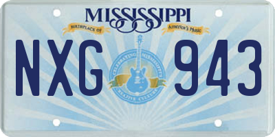 MS license plate NXG943