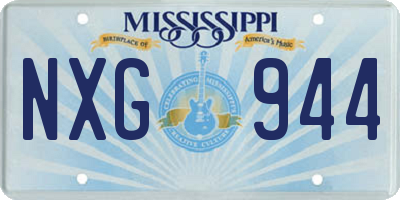 MS license plate NXG944