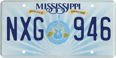 MS license plate NXG946