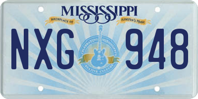 MS license plate NXG948