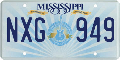 MS license plate NXG949