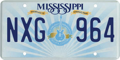 MS license plate NXG964