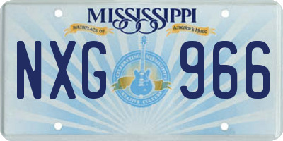 MS license plate NXG966