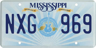MS license plate NXG969