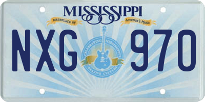 MS license plate NXG970