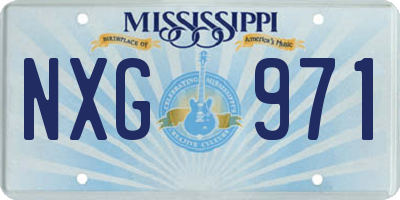 MS license plate NXG971