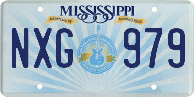 MS license plate NXG979