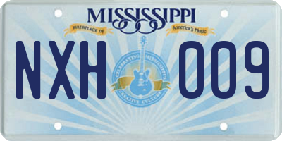 MS license plate NXH009