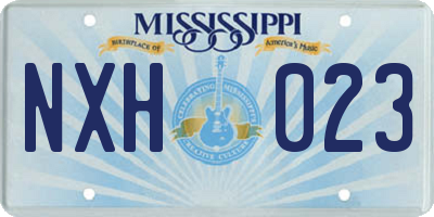 MS license plate NXH023